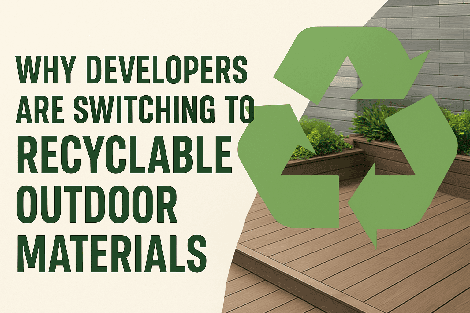 Why Developers Are Switching to Recyclable Outdoor Materials