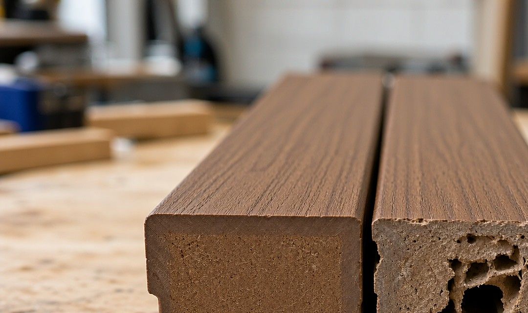 Fence panel cross-section comparison quality vs filler-heavy