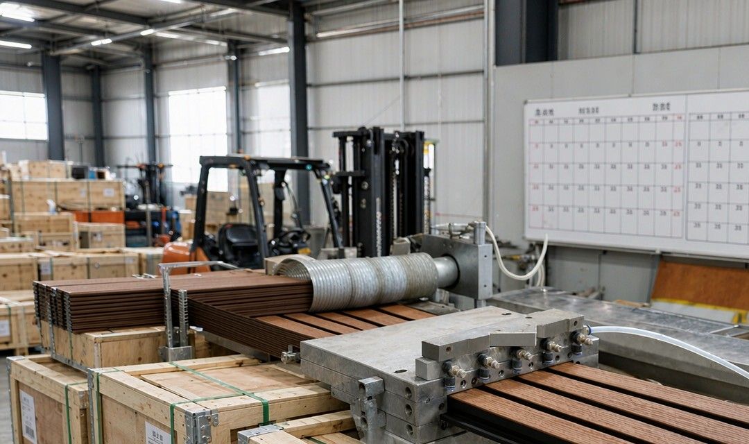 Manufacturer warehouse with export-ready decking shipments