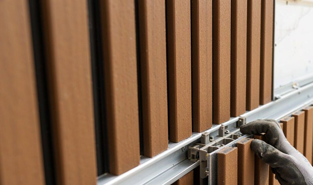 Installing WPC wall cladding panel onto aluminum substructure